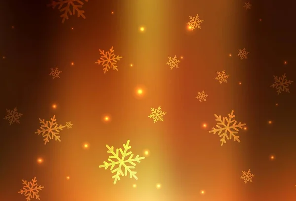 Dark Orange Vector Background Xmas Style Smart Illustration Gradient Christmas — Stock Vector
