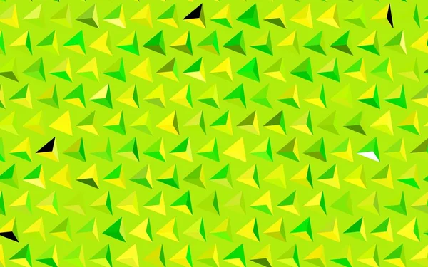 Verde Escuro Modelo Vetor Amarelo Com Cristais Triângulos Design Decorativo — Vetor de Stock