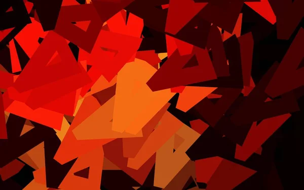 Koyu Kırmızı Üçgen Biçiminde Sarı Vektör Dokusu Renkli Üçgenlerin Olduğu — Stok Vektör