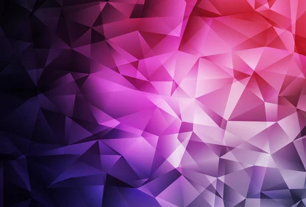 Modèle Triangles Dégradé Vectoriel Violet Foncé Rose Illustration Colorée Brillante — Image vectorielle