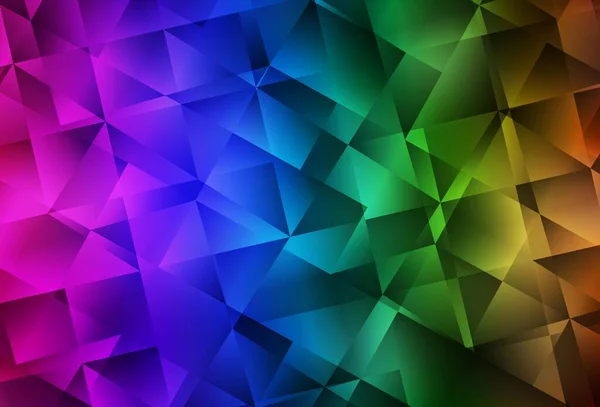 Dark Multicolor Vetor Triângulo Textura Mosaico Ilustração Colorida Estilo Abstrato — Vetor de Stock