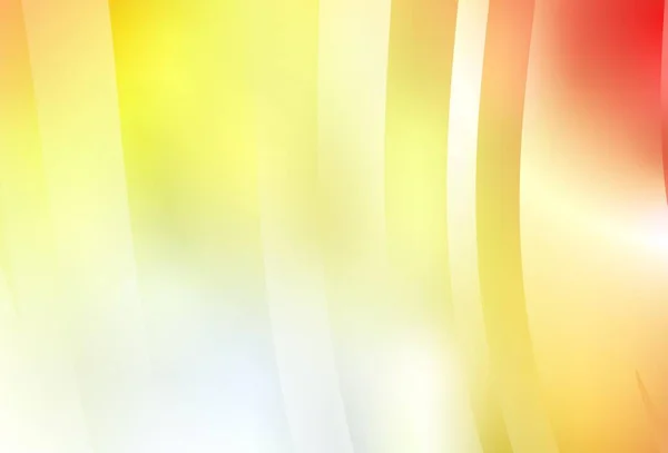 Hellrote Gelbe Vektortextur Mit Gebogenen Linien Eine Völlig Neue Farbenfrohe — Stockvektor