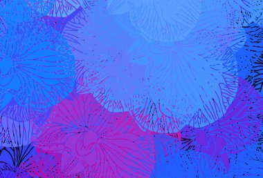 Açık Pembe, kaotik şekilli mavi vektör şablonu.