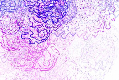 Açık Pembe, diskleri ve çizgileri olan mavi vektör dokusu. Renkli çemberler çizilmiş, soyut çizgiler. Poster ve web siteleri için tasarım.