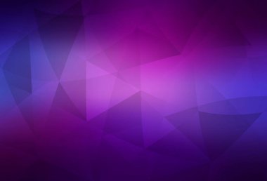 Açık Mor, pembe vektör soyut mozaik desen. Zarif üçgenleri olan soyut çizimler. Web siteniz için çokgen tasarım.