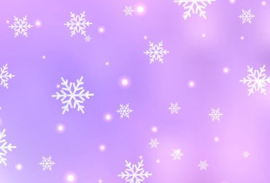 Bayram tarzında hafif Mor vektör arkaplanı. Renkli Noel şeyleri ile soyut gradyan çizimi. Reklamlar, posterler, kitap afişleri için desen.