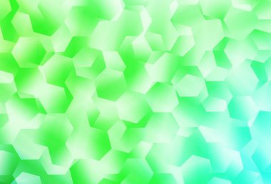 Açık yeşil vektör soyut çokgen arkaplan. Üçgenlerden oluşan parlayan çokgen çizimler. İşiniz için yepyeni bir tasarım..