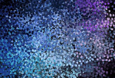 Koyu pembe, daireli mavi vektör şablonu. Bulanık yağmur damlaları olan soyut bir çizim. İş ilanınız için tasarım.