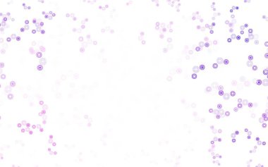 Küreli açık mor vektör deseni. Soyut arka planda bulanık kabarcıklar ve renkli gradyan. Reklamlar, broşürler için desen.