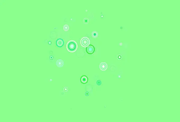 Hellgrüner Vektorhintergrund Mit Flecken Abstrakte Illustration Mit Farbigen Blasen Naturstil — Stockvektor