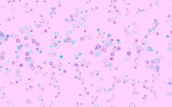 ライトピンク 泡の青いベクトルの背景 抽象的な背景にカラフルなグラデーションでぼやけた泡 あなたのビジネス広告のデザイン — ストックベクタ