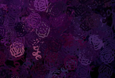 Soyut şekilli koyu pembe vektör arkaplan. Rastgele şekillerle soyut tarzda dekoratif tasarım. Web siteniz için basit tasarım.