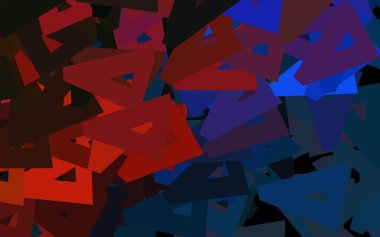 Koyu mavi, üçgen biçiminde sarı vektör dokusu. Doğa tarzında üçgenleri olan güzel bir çizim. Broşürler, broşürler için desen