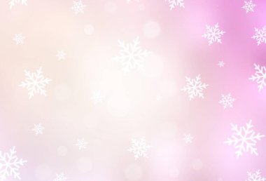 Açık Pembe, sarı vektör arkaplan, tatil tarzında. Modern soyut Noel ruh hali şekilleri. Kitapçıklar, eğitim broşürleri.