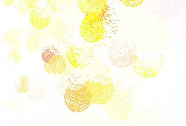 Açık kırmızı, kaotik şekilli sarı vektör şablonu. Soyut gradyan şekilli basit renkli çizimler. Bir cep telefonu için arka plan.