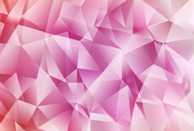 Açık pembe vektör düşük poli düzeni. Origami tarzında gradyan ile geometrik çizim. Marka kitabınız için yeni şablon.