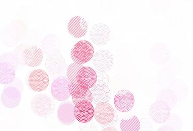 Açık pembe, küreli sarı vektör deseni. Soyut arka planda bulanık kabarcıklar ve renkli gradyan. Reklamlar, broşürler için desen.