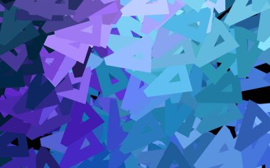 Koyu pembe, mavi vektör deseni üçgen biçiminde. Renkli üçgenli modern soyut illüstrasyon. İşiniz için en iyi akıllı tasarım.