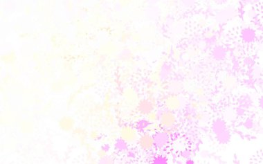 Açık pembe, sarı vektör, çiçekli zarif duvar kağıdı, güller. Çiçekli yepyeni renkli bir illüstrasyon. Duvar kağıdı tasarımınız için yeni bir doku.