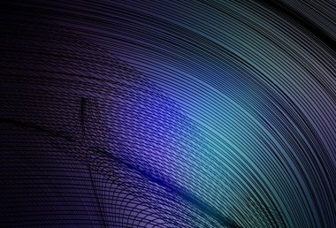 Koyu pembe, bükülmüş çizgileri olan mavi vektör deseni. Soyut tarzda gradyan çizgilerle akıllı illüstrasyon. İş tasarımınız için şablon.