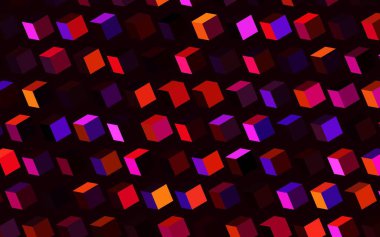 Koyu pembe, sarı vektör arka planı çokgen biçiminde. Soyut stil ve dikdörtgenlerle dekoratif tasarım. Reklamınız, posteriniz, afişiniz için en iyi tasarım.