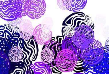 Rastgele şekilli açık mor vektör deseni. Soyut tarzda rengarenk gradyan şekilleri olan bir resim. Kartvizitiniz için modern tasarım.