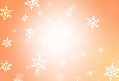 Açık Turuncu vektör arkaplanı Xmas tarzında. Renkli Noel şeyleri ile soyut gradyan çizimi. Okul ve dil bilgisi siteleri için desen.
