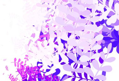 Açık Mor, yapraklı Pembe vektör zarif şablon. Bulanık arkaplanda, gradyanı olan yapraklar. İşiniz için yeni tasarım.