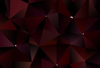 Çokgen biçimli koyu kırmızı vektör arkaplan. Renkli üçgenli modern soyut illüstrasyon. Broşürler, broşürler için desen