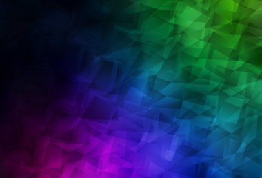 Karanlık Çokrenkli vektör çokgen çizimi. Üçgenli modern soyut çizim. Broşürünüz için yepyeni bir tasarım..