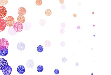 Baloncuklu açık mor vektör arkaplanı. Doğa tarzında bulanık halkaları olan güzel renkli çizimler. Marka kitabınız için yeni şablon.