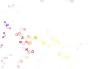 Kabarcıklı hafif çok renkli vektör arkaplanı. Soyut arka planda bulanık kabarcıklar ve renkli gradyan. Fütürist reklamlar ve kitapçıklar için şablon.