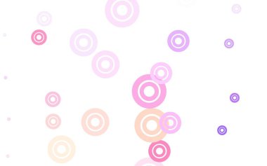 Açık Pembe, diskli sarı vektör dokusu. Bulanık yağmur damlaları olan soyut bir çizim. Güzel web siteleri için desen.