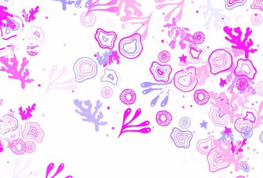 Açık Mor, soyut şekilli pembe vektör dokusu. Soyut gradyan şekilli basit renkli çizimler. İşiniz için en iyi akıllı tasarım.