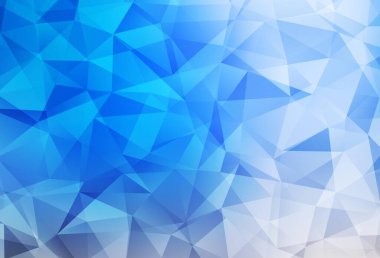 Açık mavi, sarı vektör düşük poli düzeni. Origami tarzında gradyan ile geometrik çizim. Dizaynınız için üçgen desen.