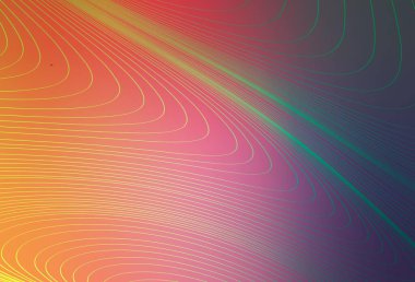 Açık pembe, kıvrımlı sarı vektör deseni. Değişken çizgileri olan renkli geometrik örnek. İş tasarımınız için şablon.