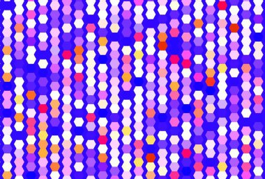 Açık mavi, altıgen şeklinde sarı vektör şablonu. Renkli altıgenli bir resim seti. Marka kitabınız için yeni şablon.