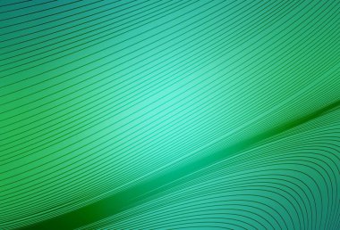 Eğimli çizgileri olan açık yeşil vektör arkaplanı. Değişken çizgileri olan renkli geometrik örnek. Tasarımınız için desen.