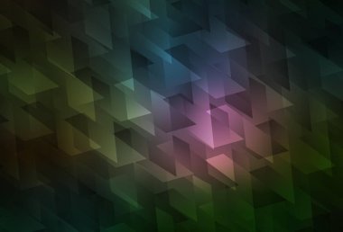 Eşkenar dörtgenli Dark Multicolor vektör arkaplanı. Renkli dikdörtgenleri olan bir resim. İş ilanınız için akıllı tasarım.