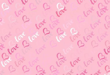 Açık Pembe, kalpleri olan sarı vektör arkaplan. Soyut illüstrasyonda güzel kutlama tarzı kalpler. Sevgililer Günü 'nü kutlamak için tasarım.