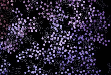 Yapay zeka kavramına sahip koyu mor vektör dokusu. Parlak renkli bir illüstrasyon ve yapay zekanın gerçek yapısı. Bilim için desen, geleceksel tasarımlar..