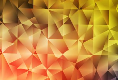 Açık Kırmızı, Sarı vektör soyut mozaik desen. Çokgen soyut çizim ve gradyan. İşiniz için yepyeni bir tasarım..