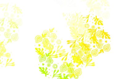 Açık yeşil, soyut şekilli sarı vektör arkaplan. Soyut gradyan şekilli basit renkli çizimler. İşiniz için en iyi akıllı tasarım.