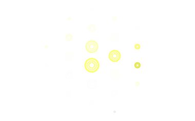 Çember şekilli açık sarı vektör düzeni. Bulanık dekoratif tasarım baloncuklu soyut tarzda. İş ilanınız için tasarım.