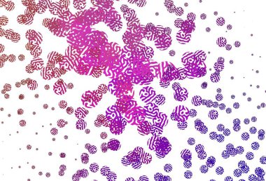 Açık pembe, kaotik şekilli kırmızı vektör şablonu. Soyut gradyan şekilli basit renkli çizimler. Bir cep telefonu için arka plan.