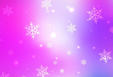 Açık Mor, karnaval tarzında pembe vektör şablonu. Modern soyut Noel ruh hali şekilleri. Harfler ve tipografi için şablon.