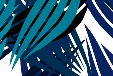 Rastgele şekilli koyu mavi vektör deseni. Soyut tarzda rengarenk gradyan şekilleri olan bir resim. Duvar kağıtları için zarif tasarım.