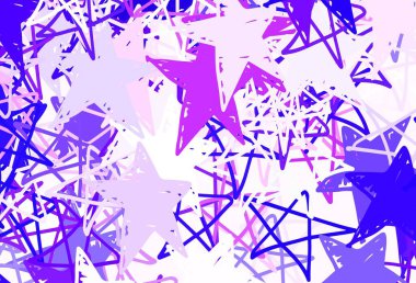 Yılbaşı yıldızlı açık sarı vektör deseni. Yıldızlı parlak renkli illüstrasyon. Kozmik arkaplanlar için şablon.