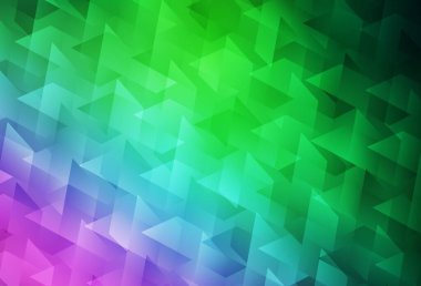 Açık pembe, kare şeklinde yeşil vektör deseni. Soyut arkaplanda dikdörtgenler ve renkli gradyanlar. Reklamlar için desen.