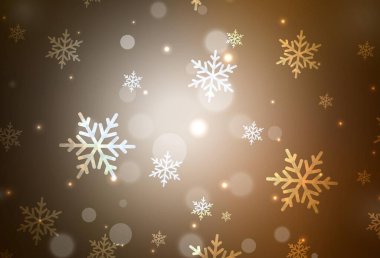 Koyu turuncu vektör dokusu doğum günü tarzında. Gradyan Noel elementleri içeren bir Akıllı Çizim. Reklamlar, posterler, kitap afişleri için desen.